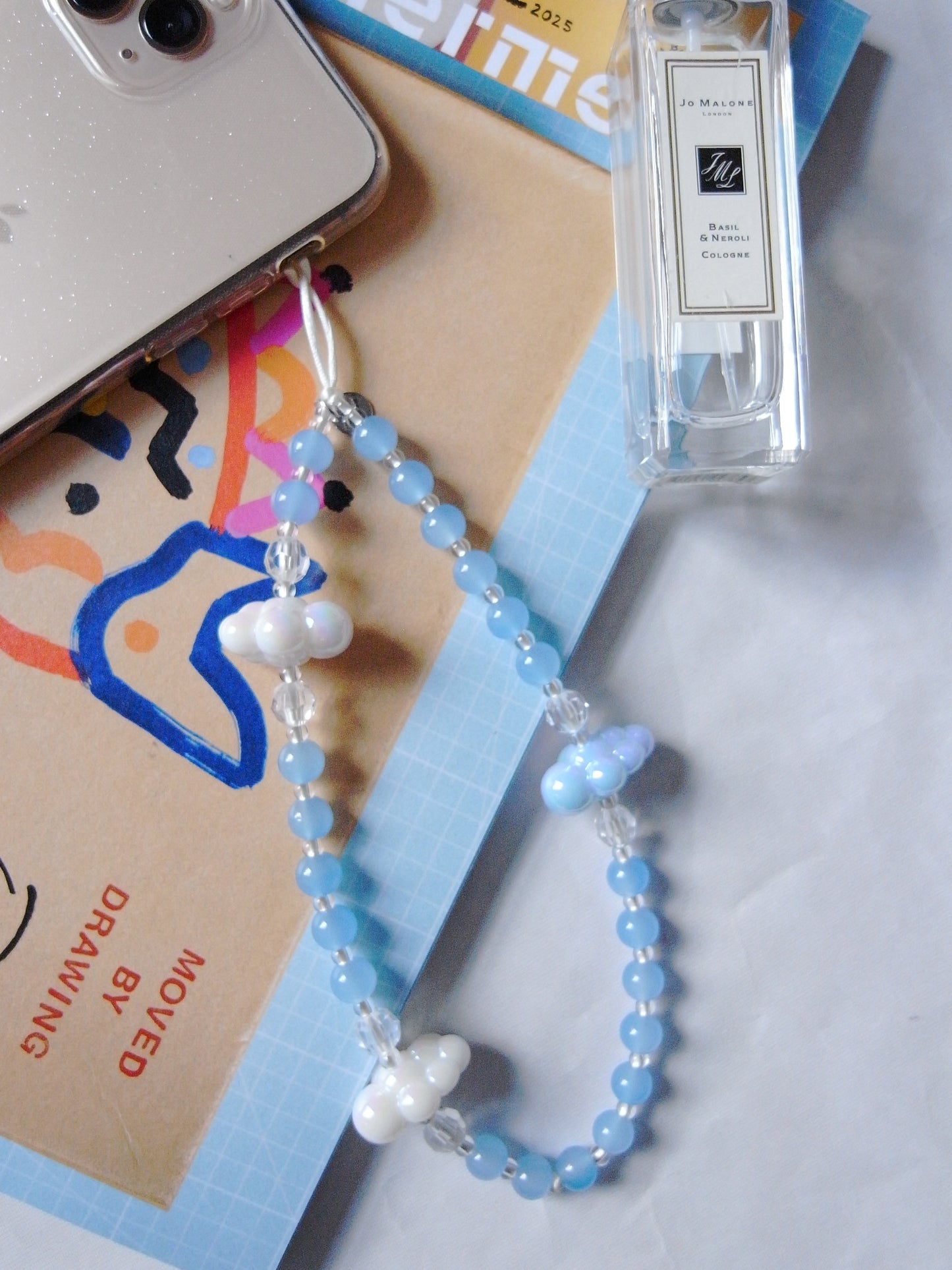 Blue Haze Wristlet Phone Strap Charm