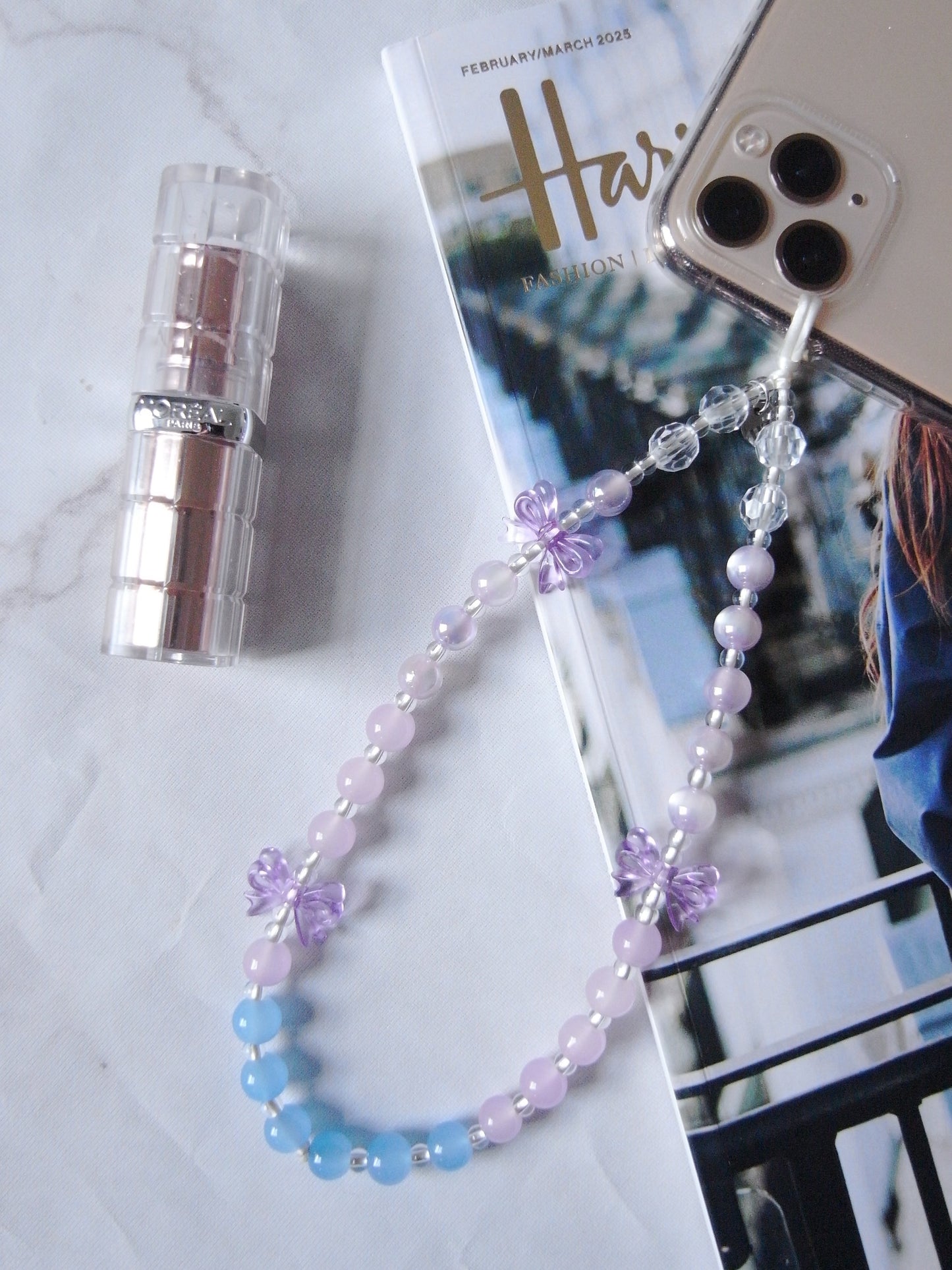 Lavender Dream Wristlet Phone Strap Charm