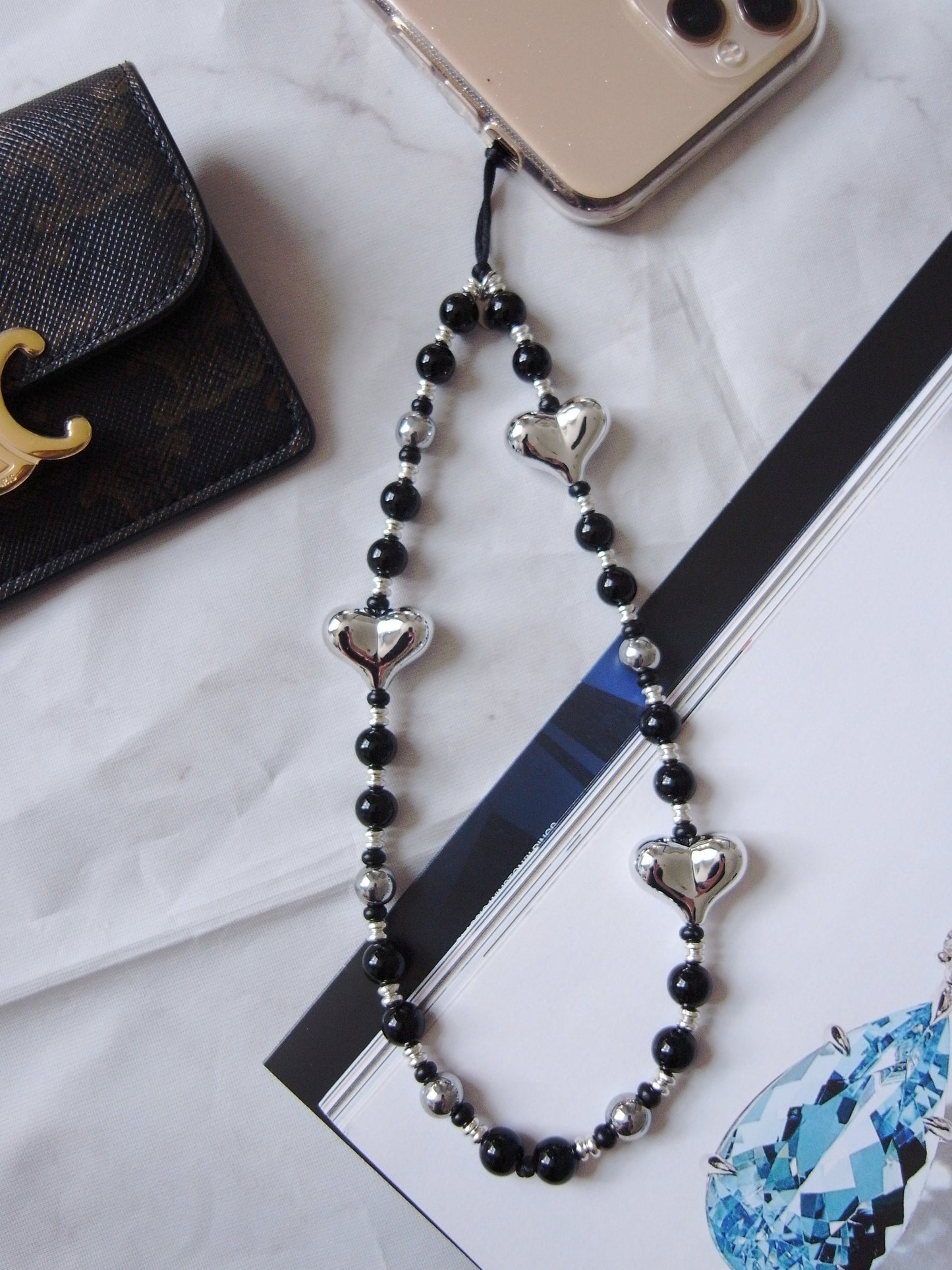 Noir Beat Wristlet Phone Strap Charm