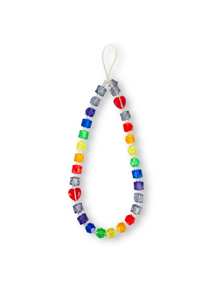 Rainbow Beat Wristlet Phone Strap Charm