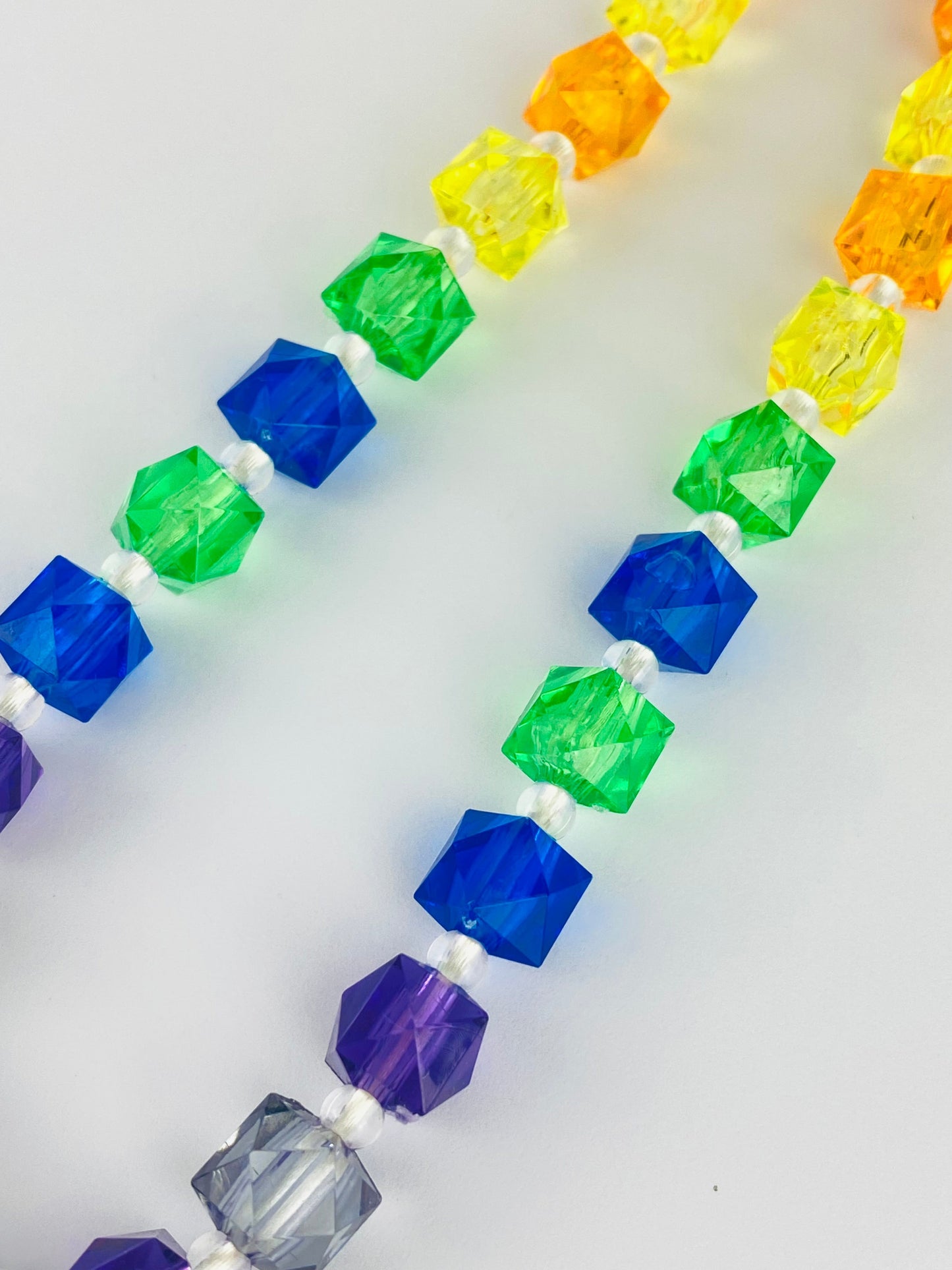 Rainbow Shimmer Wristlet Phone Strap Charm