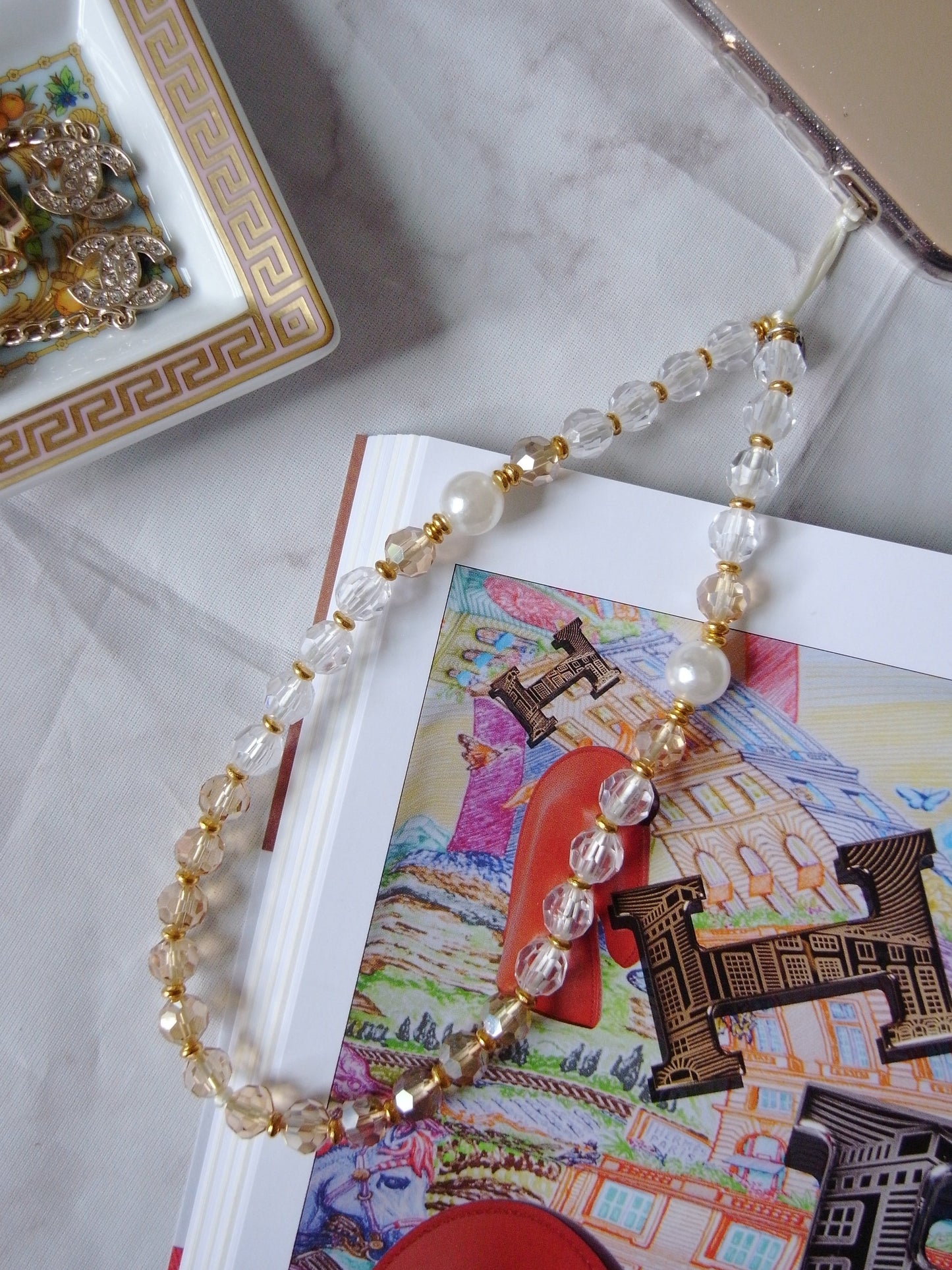Champagne Daze Wristlet Phone Strap Charm