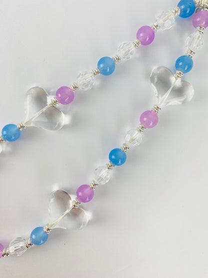 Crystal Heart Wristlet Phone Strap Charm