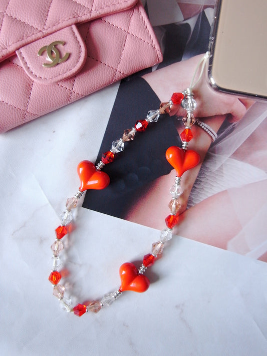 Sunset Glow Wristlet Phone Strap Charm